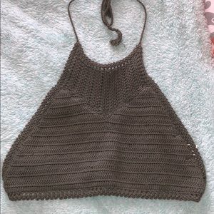 Crocheted crop top